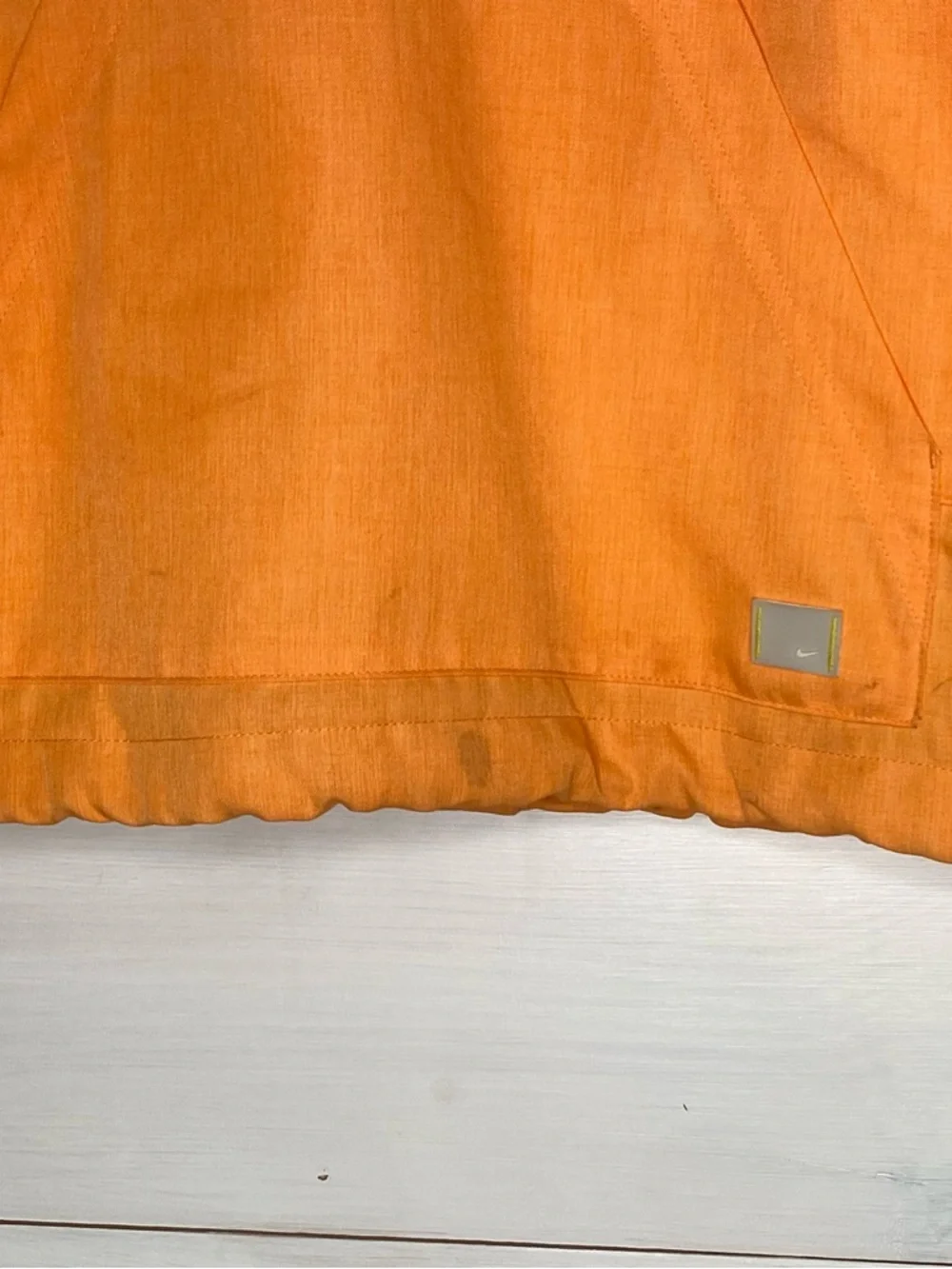 Nike Women’s Orange Anorak Hooded Windbreaker Pullover Jacket - Size Medium Y2K